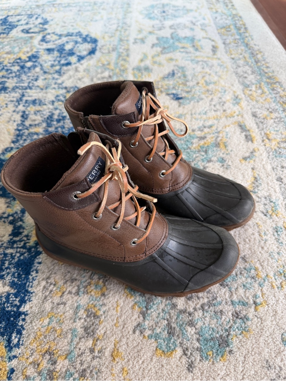 Sperry Kids Brown and Black Waterproof Duck Boots